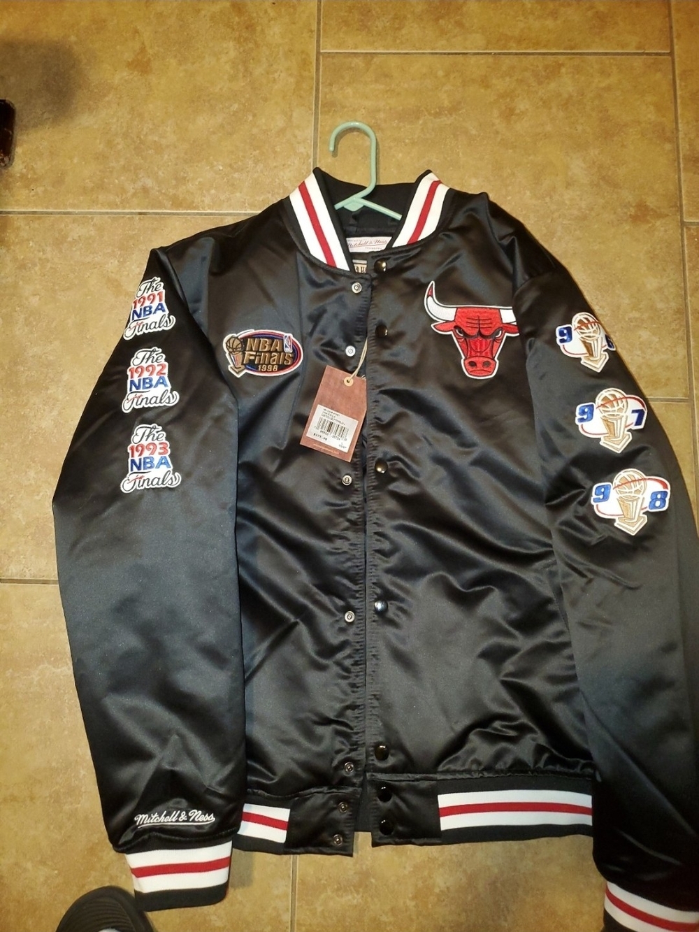 Mitchell & Ness Chicago Bulls Nba Finals Satin Varsity Jacket